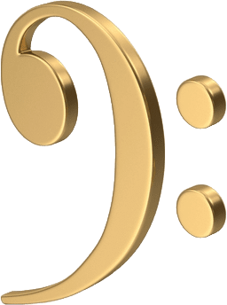 Gold Musical Note Graphics